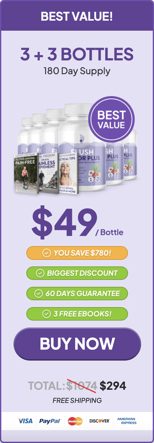 FlushFactorPlus 6 Bottles 180 Day Supply Best Value