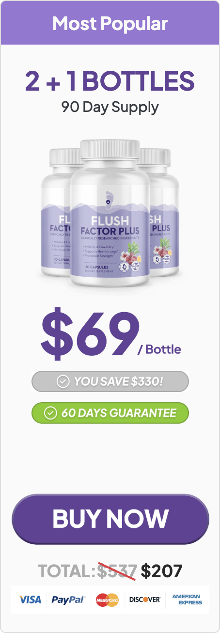 FlushFactorPlus 3 Bottles 90 Day Supply